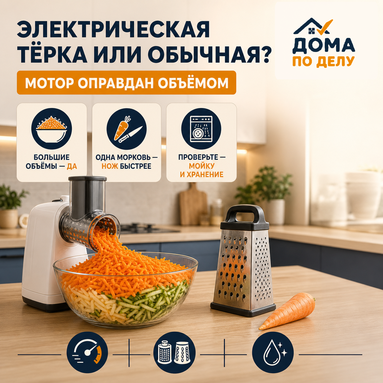 Электрическая тёрка для больших объёмов
