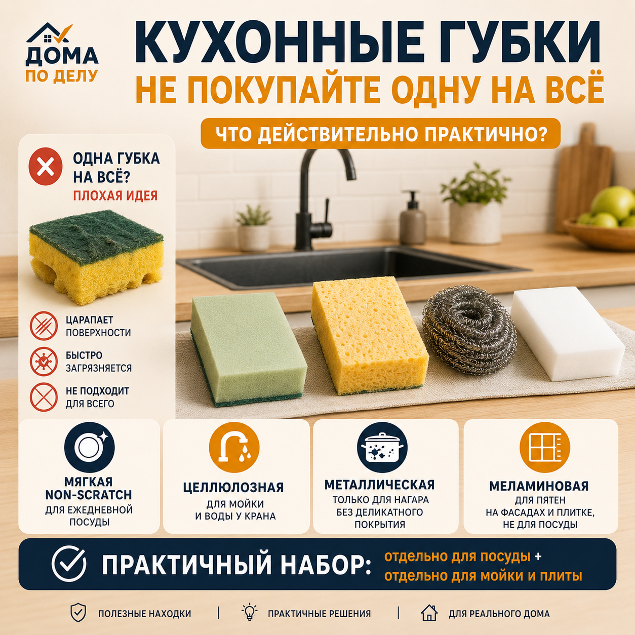 Набор губок для разных задач